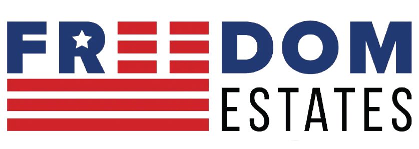 Partial logo with red stripes and blue text on a white background.